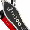 Close-up of DW 5000 bass drum pedal with black footplate and silver accents.