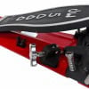 Close-up of DW 5000 bass drum pedal with focus on footboard and hardware.