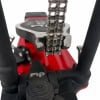 Close-up of DW 5000 single bass drum pedal with chain drive.