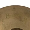 Vintage Meinl Byzance 20-inch sand finish ride cymbal for drums.