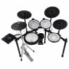 Electronic drum kit with cymbals, pads, and control module for drummers.
