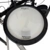 Close-up of Roland V-Drums electronic drum head for realistic drumming experience.