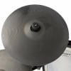 Close-up of Roland cymbal for electronic drum kit with textured surface.