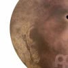 Close-up of vintage 14-inch sand hi-hat cymbals for drumming.