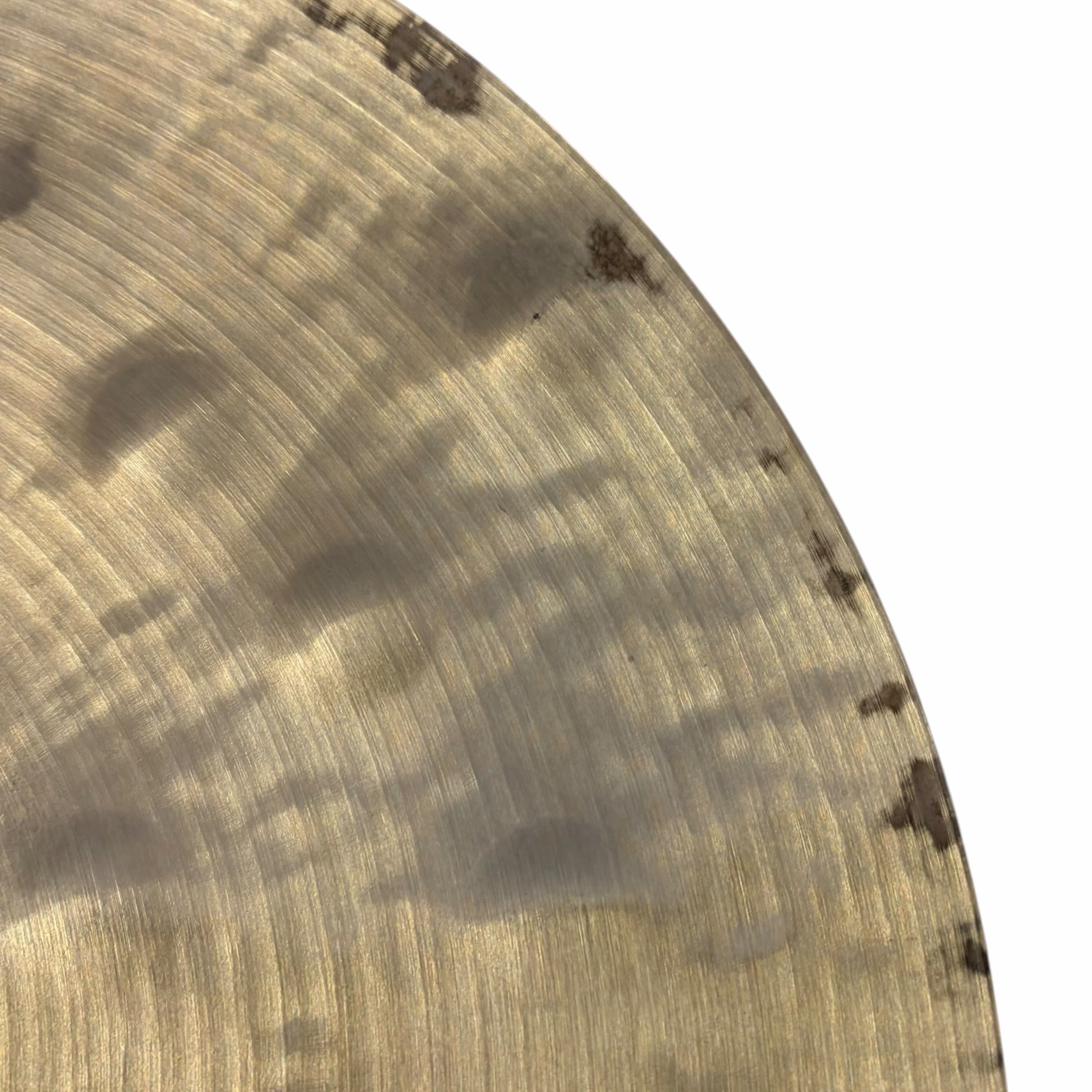 Close-up of Meinl Byzance Vintage 14in Sand Hats cymbals with patina and markings.