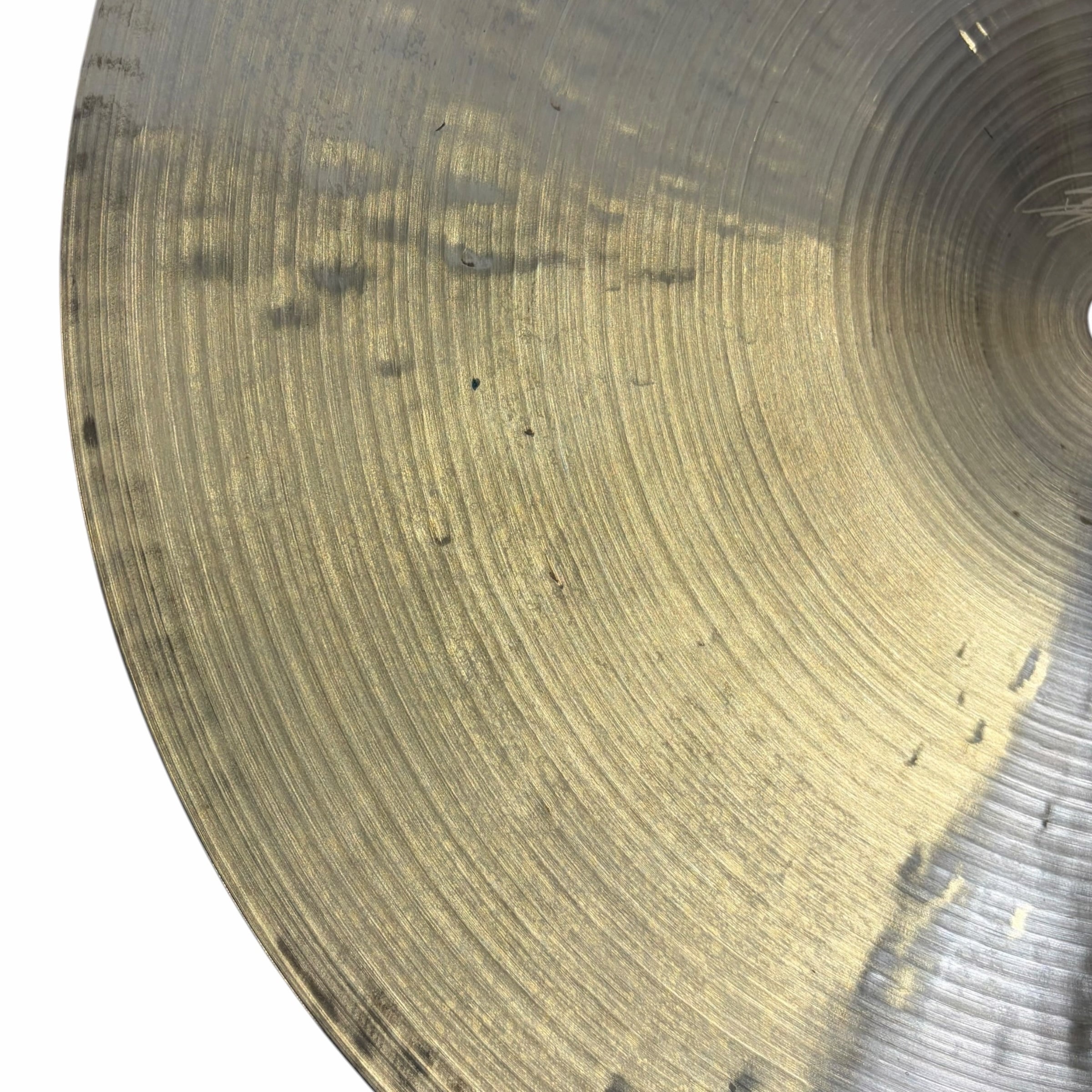 Close-up of Meinl Byzance Vintage 14in Sand Hats cymbals with detailed grooves.
