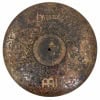 Rusty crash cymbal with Byzance and Meinl logos for drumming.
