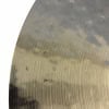 Close-up of hammered Meinl Byzance Traditional 20in crash cymbal surface.