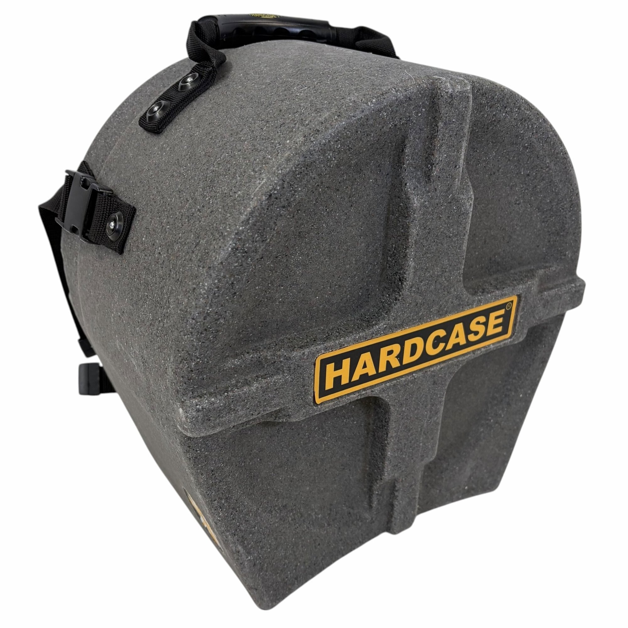 Granite hard drum tom case with Hardcase logo for drum protection.