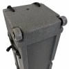 Durable 28-inch hardware case with wheels for drummers and musicians.