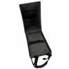 Durable black bass pedal case with adjustable strap for transport.