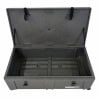 Granite hardware case with wheels for drum equipment storage.