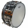 Ludwig Vistalite snare drum with chrome hardware and clear acrylic shell.