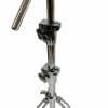 Drums hardware chrome boom stand with clamp and adjustment knobs.