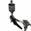 Cymbal stand with clamp and foam grip.