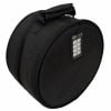 Drummers Only round snare drum case with handle and zip closure.