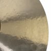 Meinl Byzance cymbal close-up, brushed brass finish with lathed grooves.