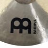 Meinl Byzance cymbal close-up with logo and metallic finish.