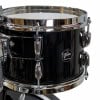 Gretsch Renown maple snare drum in piano black with chrome hardware.