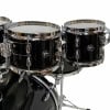 Gretsch Renown maple drum set image showing black finish and chrome hardware.