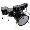 Gretsch Renown Maple 6-piece shell pack in piano black with hardware and stands.