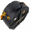Hardcase 14in snare drum case with yellow straps and handle.
