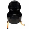 Hardcase 14in snare case with orange straps open for drum gear.