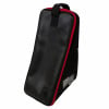 Tama Powerpad single pedal case in black with red zipper.