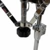 DW 6000 series snare stand mechanism close-up chrome finish.