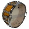 Mapex Black Panther style snare drum with chrome hardware and natural wood shell.