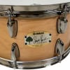 Yamaha Steve Jordan signature snare drum with badge.