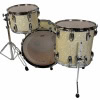 Ludwig Classic Maple shell pack in vintage white with hardware.