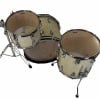 Ludwig 20-inch maple drum kit with chrome hardware and glassy glaze.