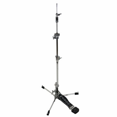 DW 6000 Series hi-hat stand with sleek chrome finish and sturdy base.