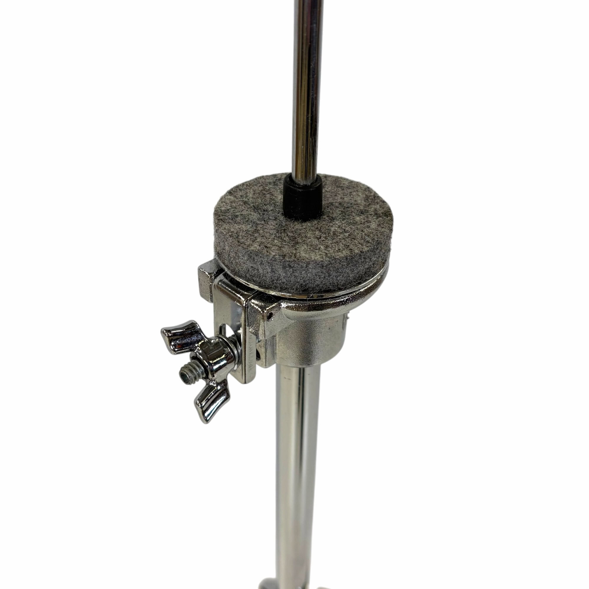DW 6000 hi-hat stand accessory clamp with felt pad and chrome hardware.