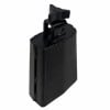 Unbranded cowbell component for drum kit, black metal piece.