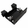 Drum riser mounting bracket for bass drums and percussion equipment.
