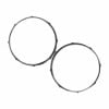 Pair of Sonor 14-inch snare drum hoops for drum replacement.