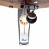 Pearl drum pedal with footboard and beater for drumming.
