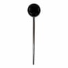 Black plastic pedal beater for drum pedals with metal shaft.