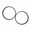 Pair of Sonor 14-inch 8-lug snare drum hoops for drums.