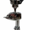 Close-up of Mapex S800 Armory Series snare drum stand in chrome finish.