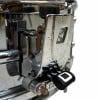 Close-up of Tama SLP Super Aluminium 14x5in snare drum hardware.