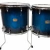 Yamaha Stage Custom 20-inch drum shells in Deep Blue Sunburst finish.