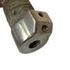 Close-up of DW Hi-hat clutch component for drum hardware.