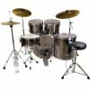 Pearl Export drum kit with cymbals and drum throne for drummers.