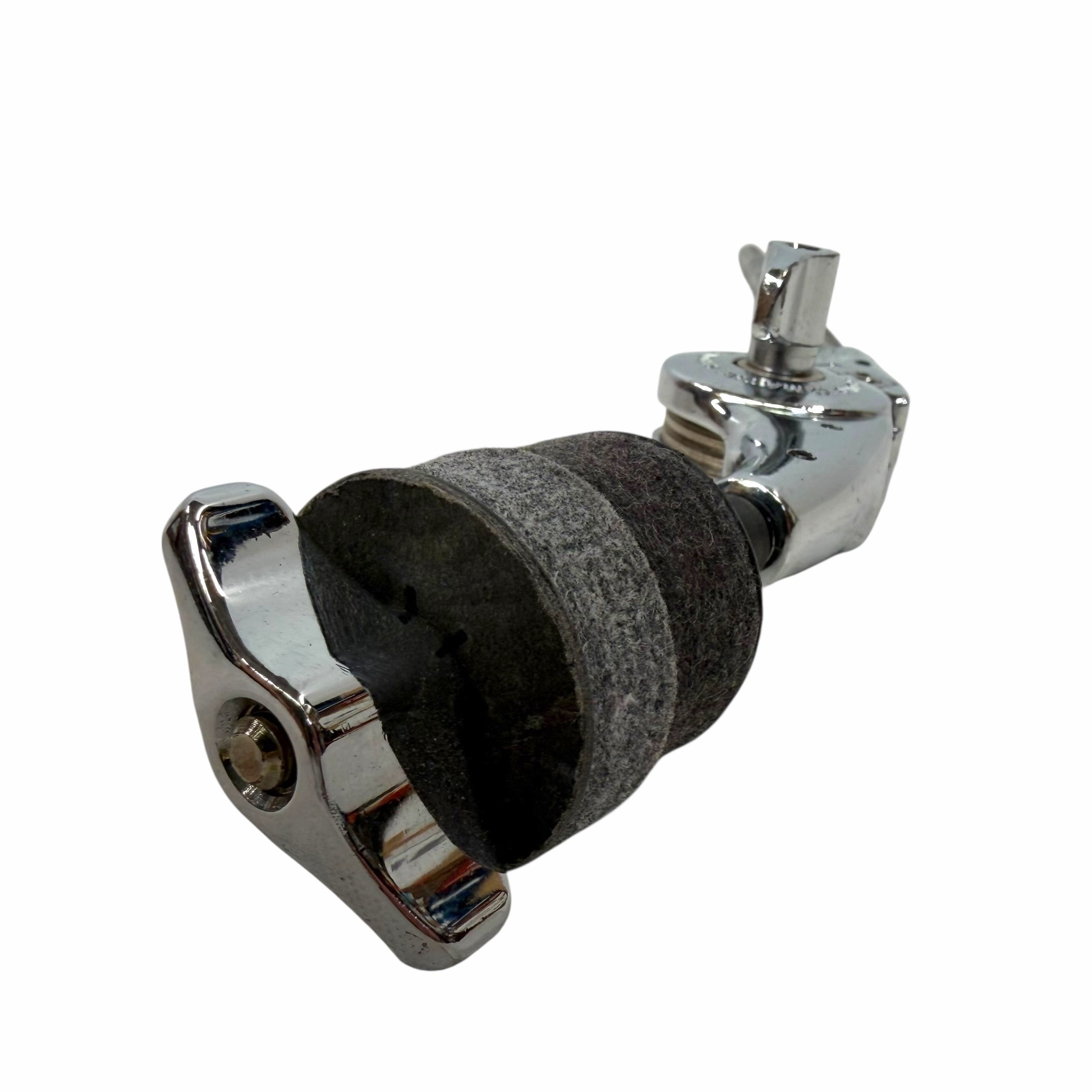 Drum cymbal holder and clamp for drum kit accessories.