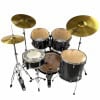Black Tama Imperial Star drum kit with cymbals and hardware.
