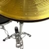 Close-up of a Tama Imperial Star cymbal on a drum kit stand.