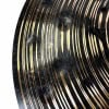 Close-up of Meinl Classics Custom Dark 20in Medium Ride cymbal with intricate grooves.